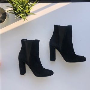 Steve Madden Effect Black Heel Bootie